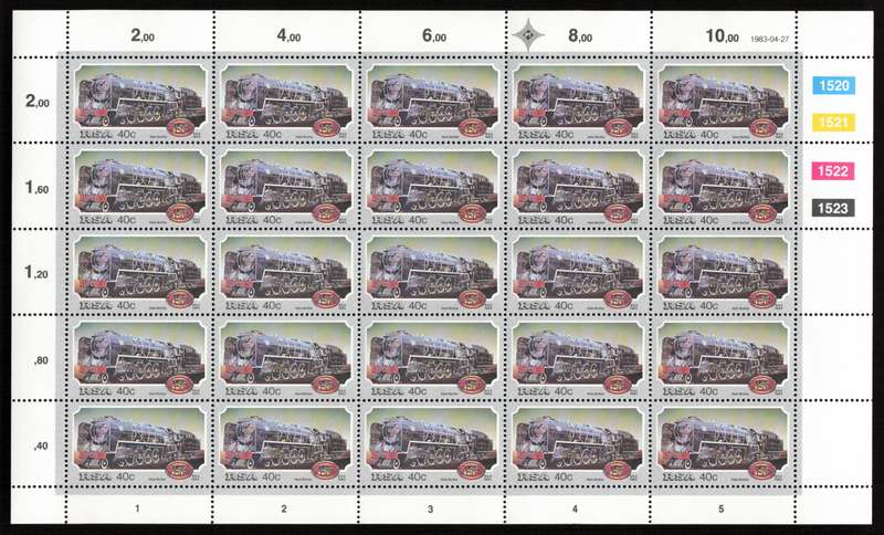 RSA 1983/04/27 Steam Locomotives Control Block Set *Complete Sheets