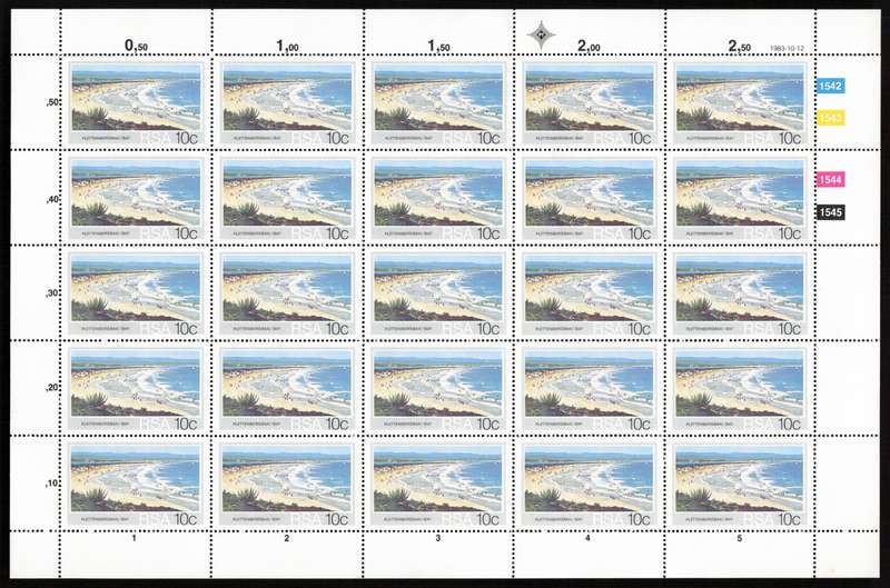 RSA 1983/10/12 Tourism S.A. Beaches control Blocks Complete Sheets