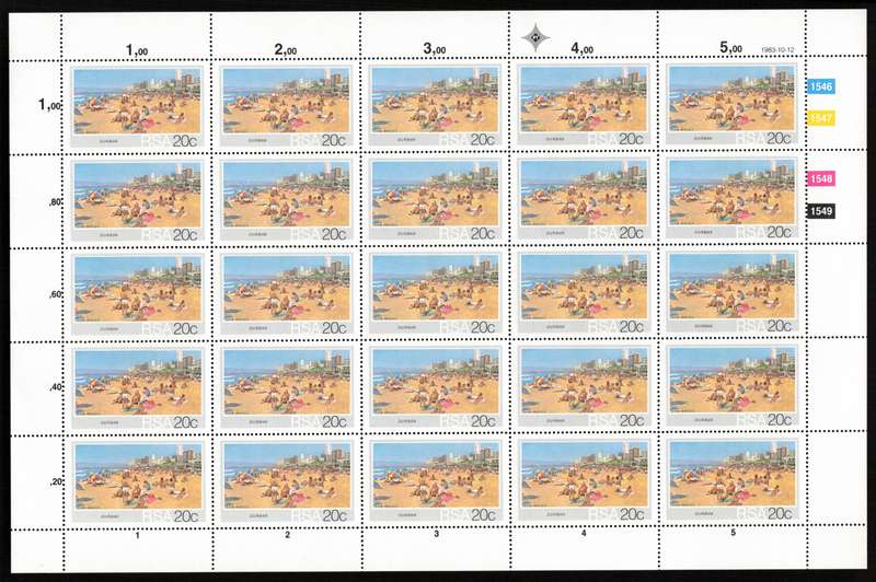 RSA 1983/10/12 Tourism S.A. Beaches control Blocks Complete Sheets