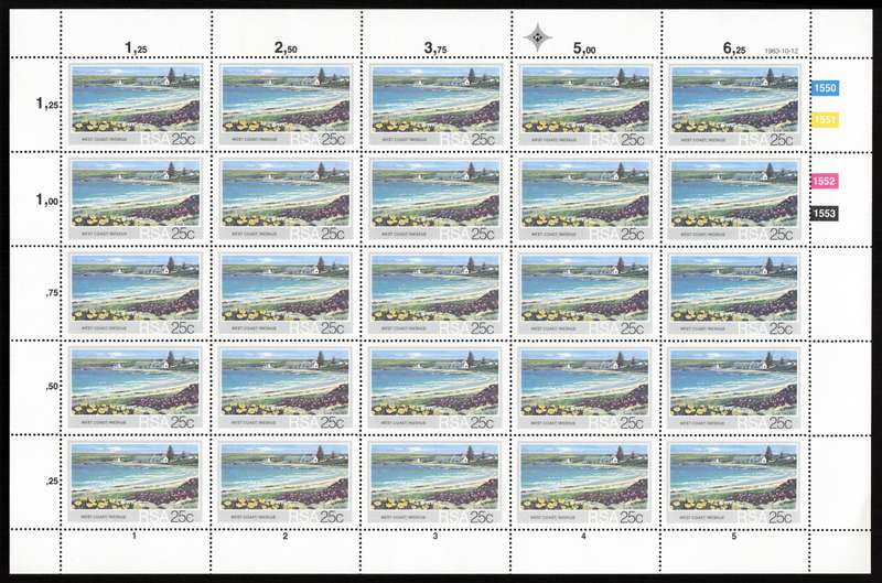RSA 1983/10/12 Tourism S.A. Beaches control Blocks Complete Sheets