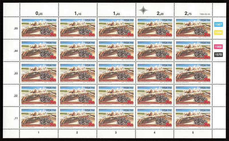 RSA 1984/06/08 Strategic Minerals Control Blocks Set * Complete Sheets