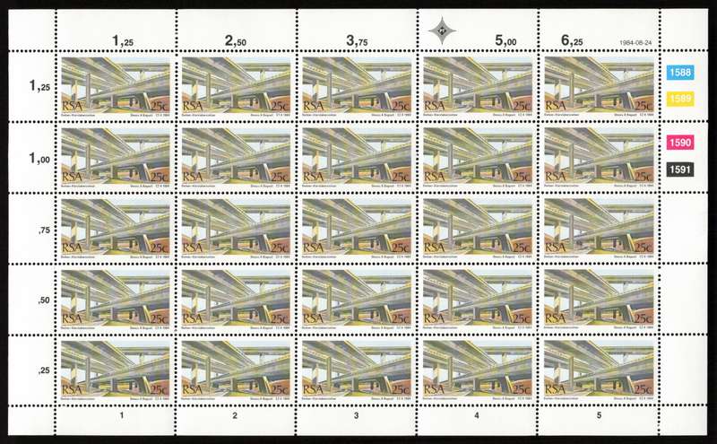 RSA 1984/08/24 South African Bridges Control Block Set * Complete Sheets