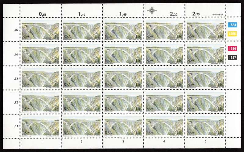 RSA 1984/08/24 South African Bridges Control Block Set * Complete Sheets