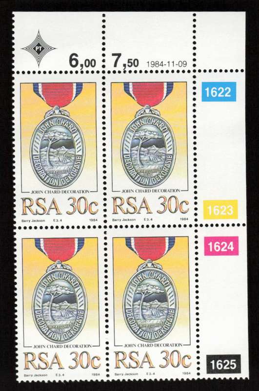 RSA 1984/11/09 Military Decorations Control Block Set