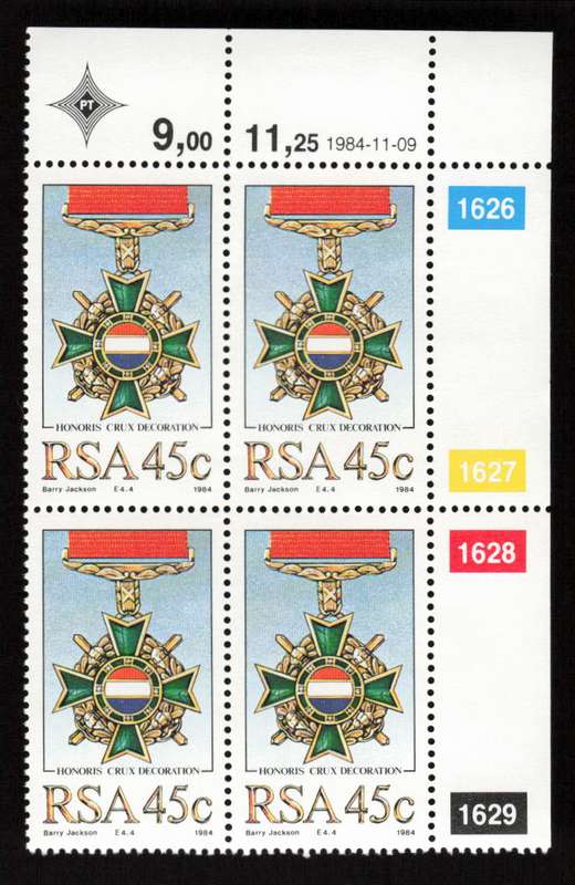 RSA 1984/11/09 Military Decorations Control Block Set