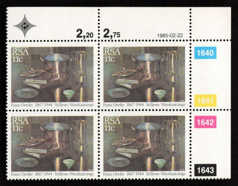 RSA 1985/02/22 Paintings by Frans David Oerder Control Block Set