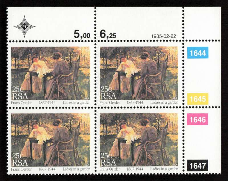 RSA 1985/02/22 Paintings by Frans David Oerder Control Block Set