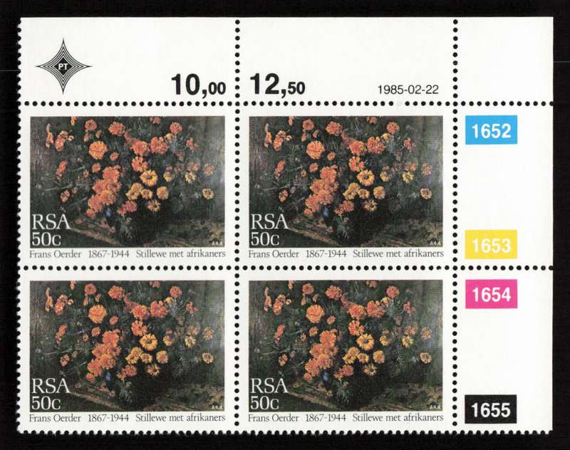 RSA 1985/02/22 Paintings by Frans David Oerder Control Block Set