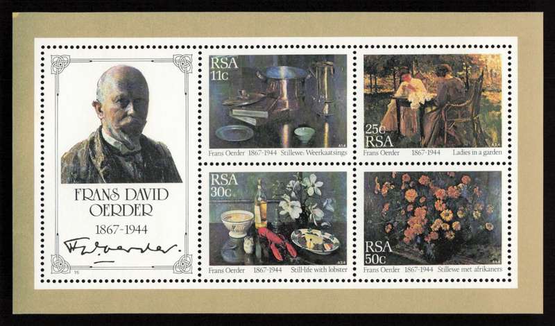 RSA 1985/02/22 Paintings by Frans David Oerder Miniature Sheet