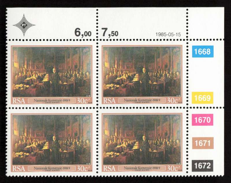 RSA 1985/05/15 Inauguration of the Cape Parliamentary Buildings 100 years ago Control Block Set