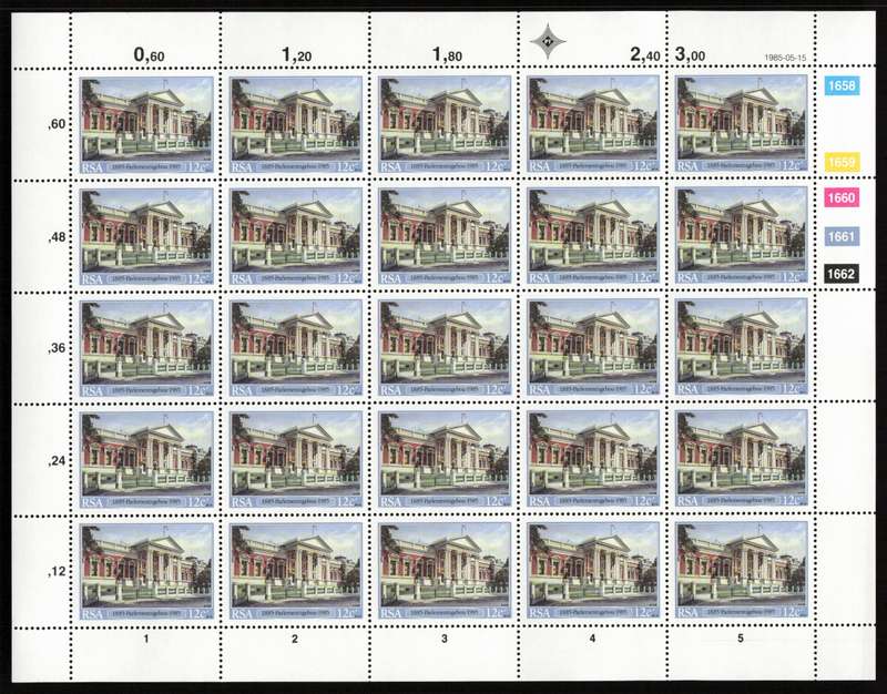 RSA 1985/05/15 Inauguration of the Cape Parliamentary Buildings 100 years ago Control Block Set *Com