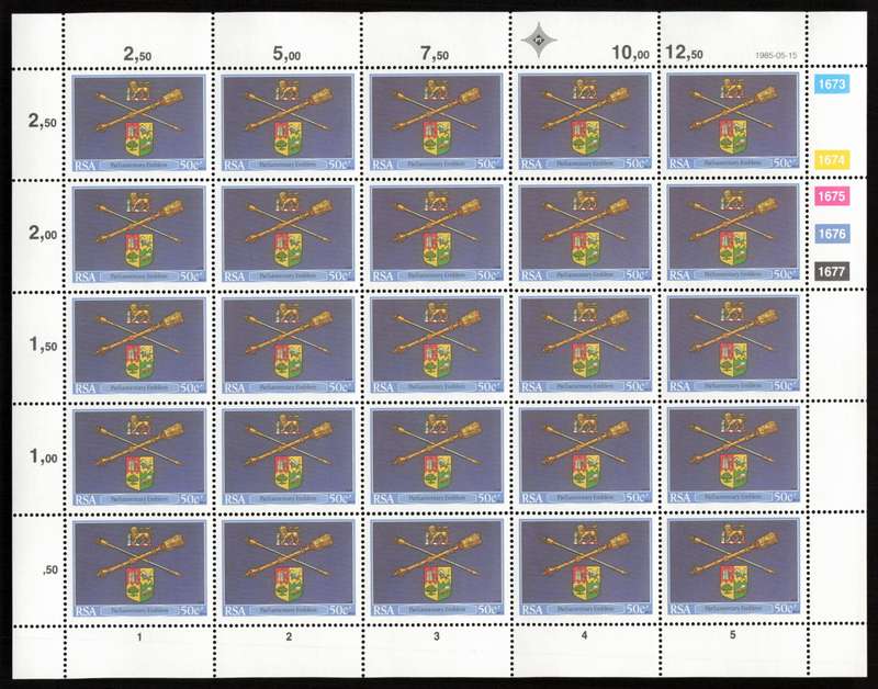 RSA 1985/05/15 Inauguration of the Cape Parliamentary Buildings 100 years ago Control Block Set *Com