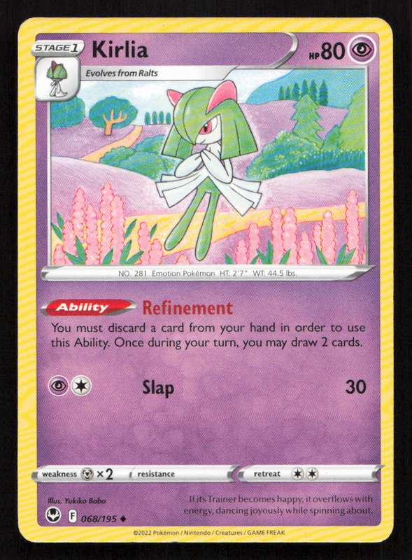 2020 Pokemon/Nintendo/Creatures/Game Freak SWSH12: Silver Tempest #068/195 Kirlia