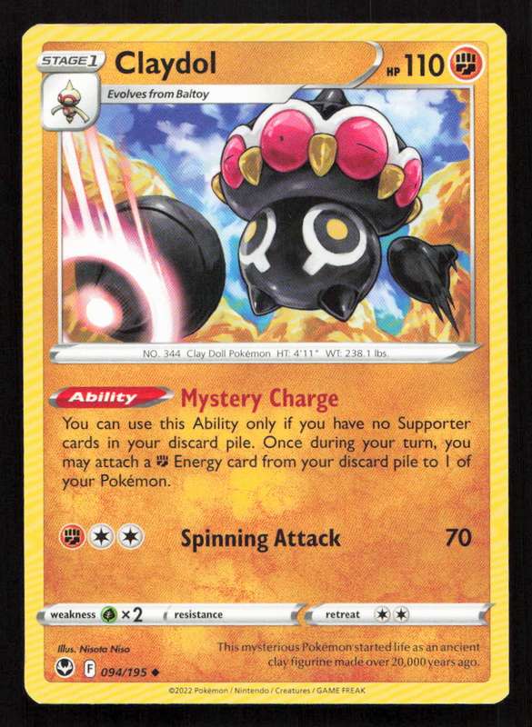 2020 Pokemon/Nintendo/Creatures/Game Freak SWSH12: Silver Tempest #094/195 Claydol