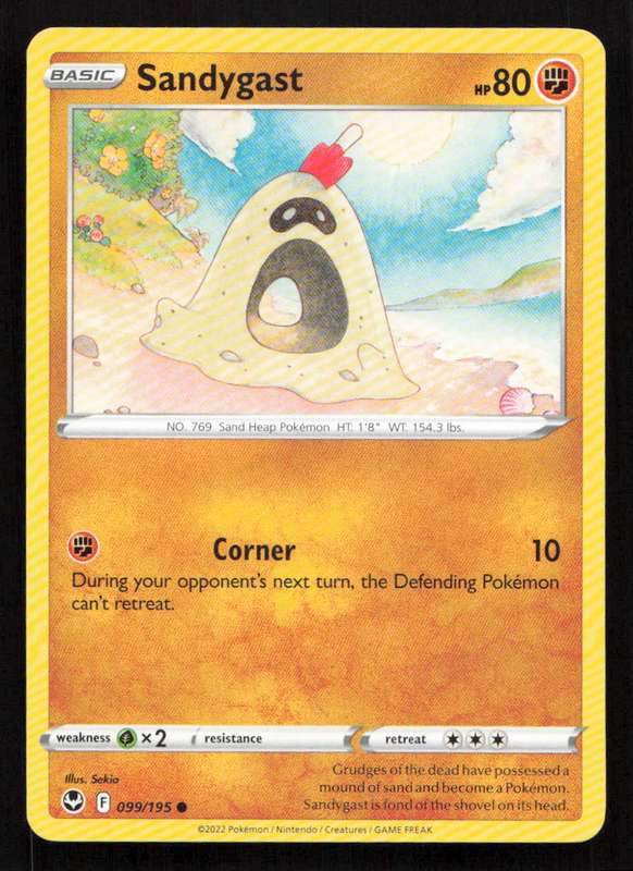 2020 Pokemon/Nintendo/Creatures/Game Freak SWSH12: Silver Tempest #099/195 Sandygast
