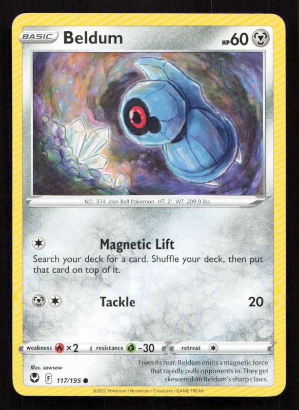 2020 Pokemon/Nintendo/Creatures/Game Freak SWSH12: Silver Tempest #117/195 Beldum