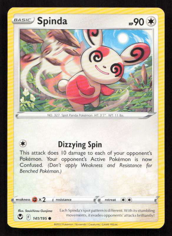 2020 Pokemon/Nintendo/Creatures/Game Freak SWSH12: Silver Tempest #141/195 Spinda