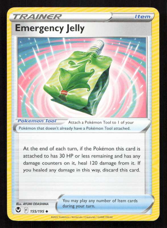2020 Pokemon/Nintendo/Creatures/Game Freak SWSH12: Silver Tempest #155/195 Emergency Jelly