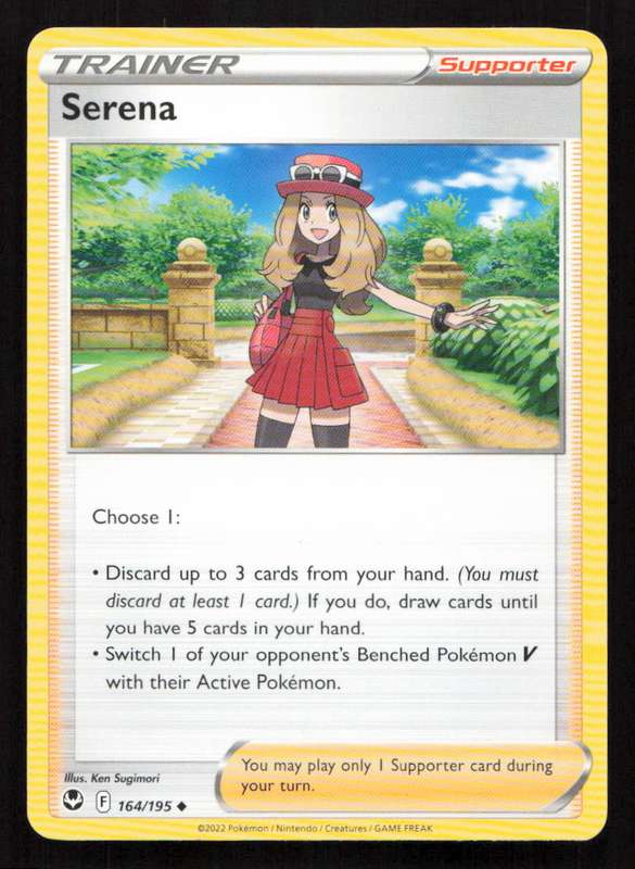 2020 Pokemon/Nintendo/Creatures/Game Freak SWSH12: Silver Tempest #164/195 Serena
