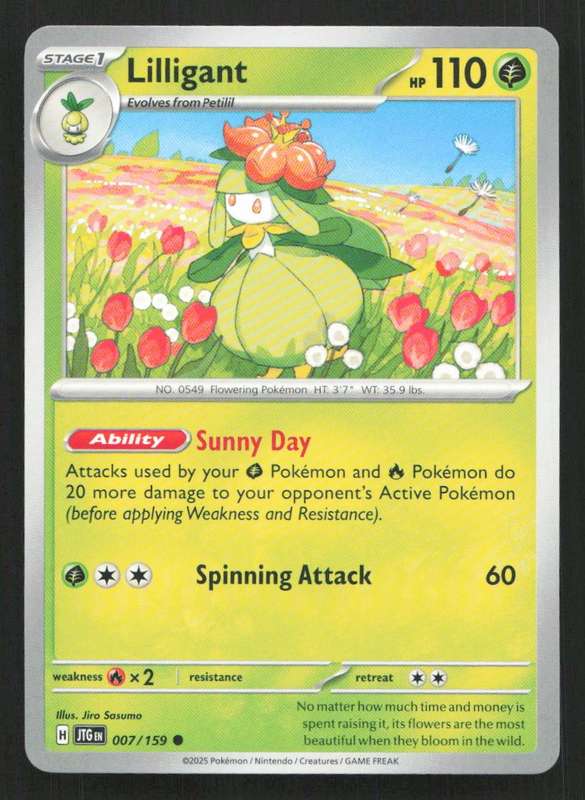 2025 Pokemon / Nintendo / Creatures / GAME FREAK Lilligant - SV09: Journey Together