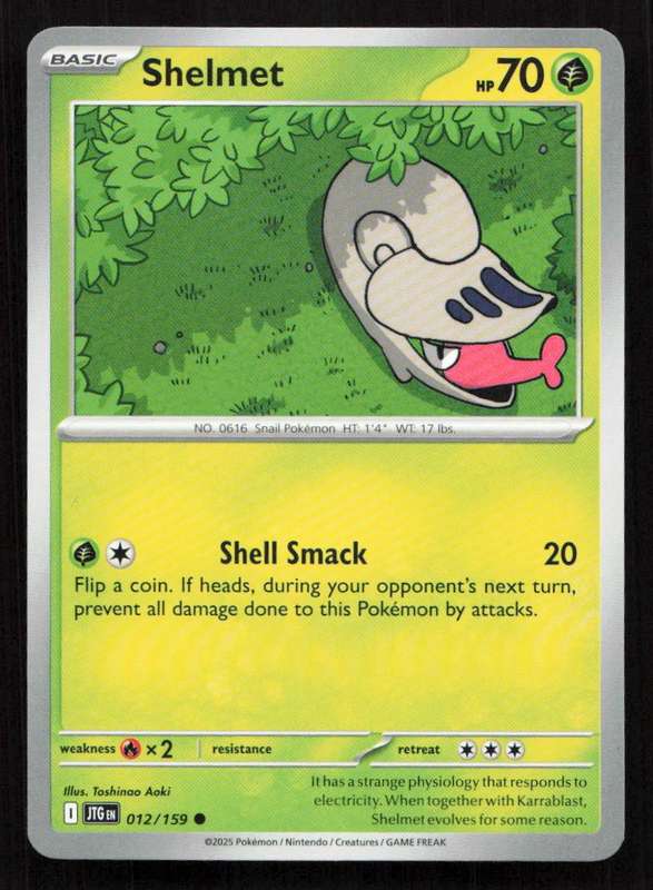 2025 Pokemon / Nintendo / Creatures / GAME FREAK Shelmet - SV09: Journey Together