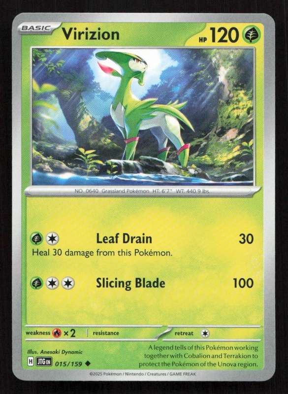 2025 Pokemon / Nintendo / Creatures / GAME FREAK Virizion - SV09: Journey Together