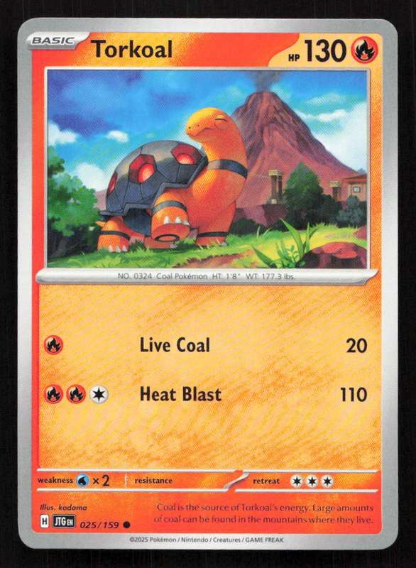 2025 Pokemon / Nintendo / Creatures / GAME FREAK Torkoal - SV09: Journey Together