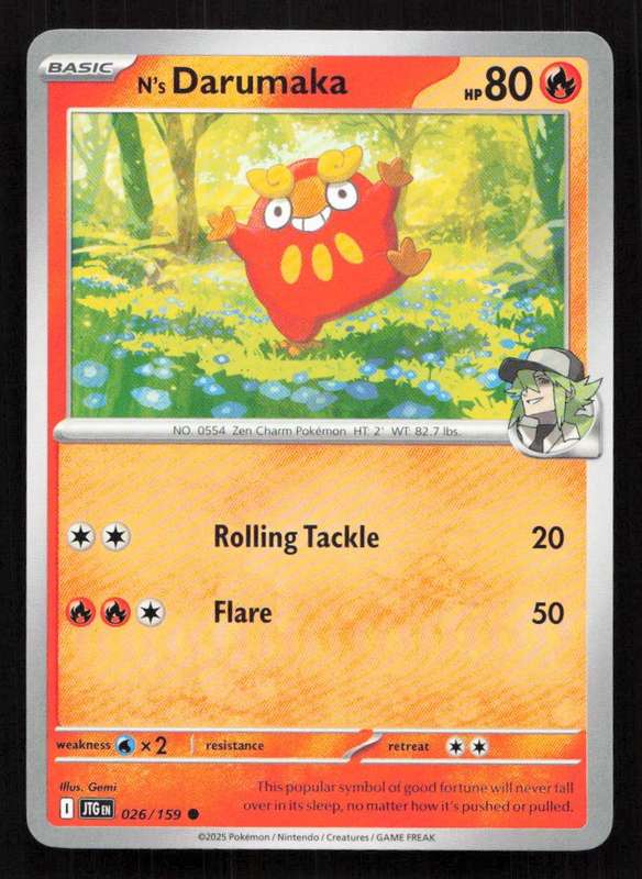 2025 Pokemon / Nintendo / Creatures / GAME FREAK N's Darumaka - SV09: Journey Together