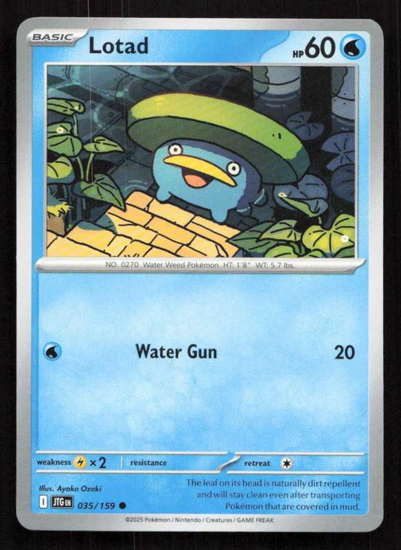 2025 Pokemon / Nintendo / Creatures / GAME FREAK Lotad - SV09: Journey Together