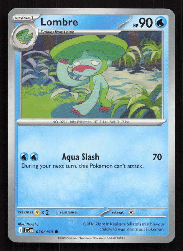2025 Pokemon / Nintendo / Creatures / GAME FREAK Lombre - SV09: Journey Together