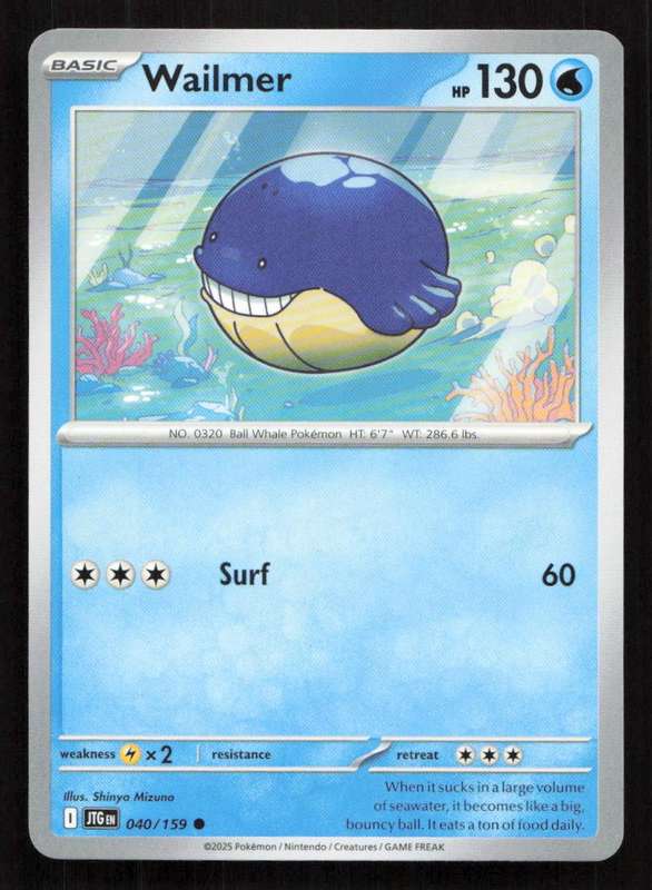 2025 Pokemon / Nintendo / Creatures / GAME FREAK Wailmer - SV09: Journey Together