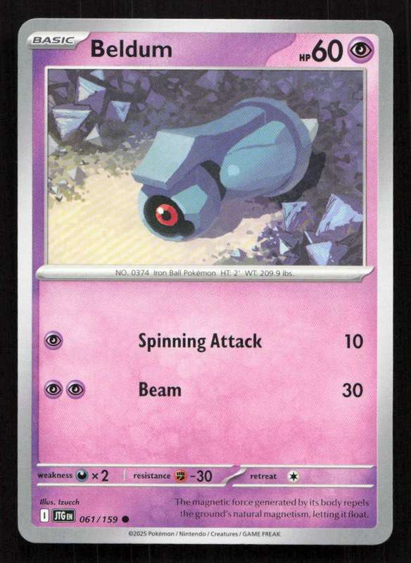 2025 Pokemon / Nintendo / Creatures / GAME FREAK Beldum - SV09: Journey Together