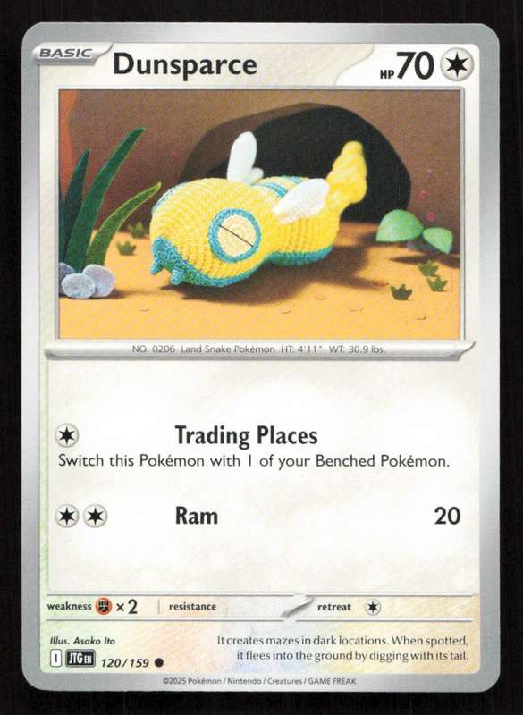 2025 Pokemon / Nintendo / Creatures / GAME FREAK Dunsparce - SV09: Journey Together