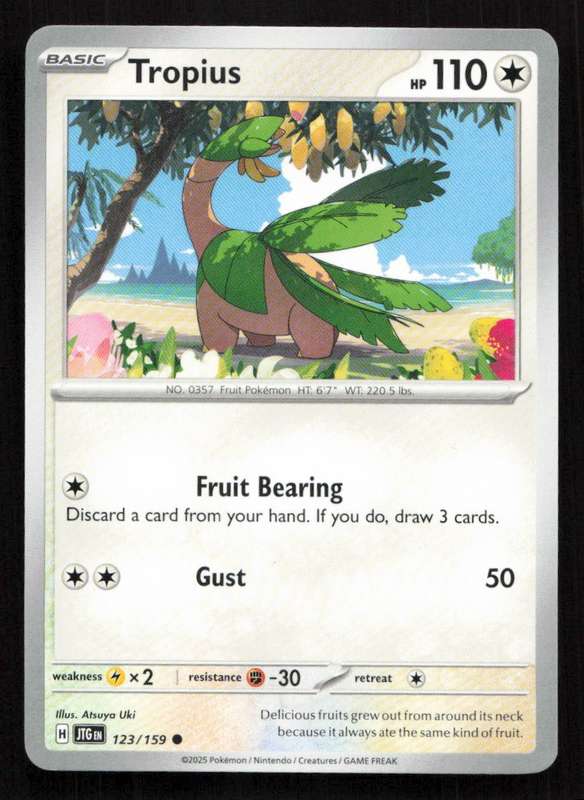 2025 Pokemon / Nintendo / Creatures / GAME FREAK Tropius - SV09: Journey Together