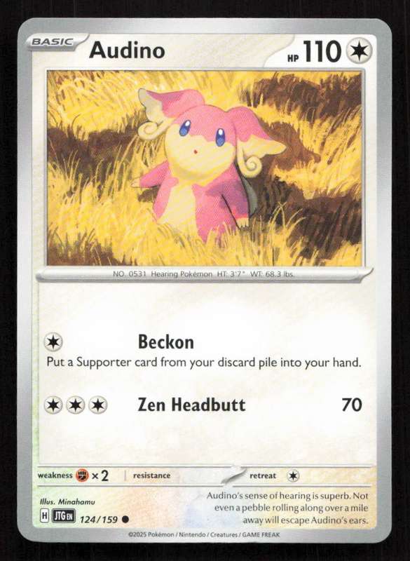 2025 Pokemon / Nintendo / Creatures / GAME FREAK Audino - SV09: Journey Together