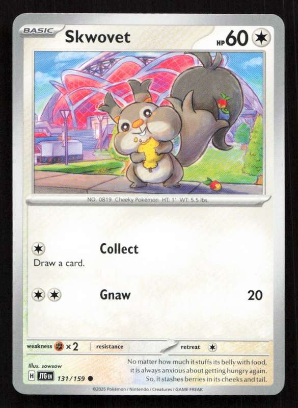 2025 Pokemon / Nintendo / Creatures / GAME FREAK Skwovet - SV09: Journey Together