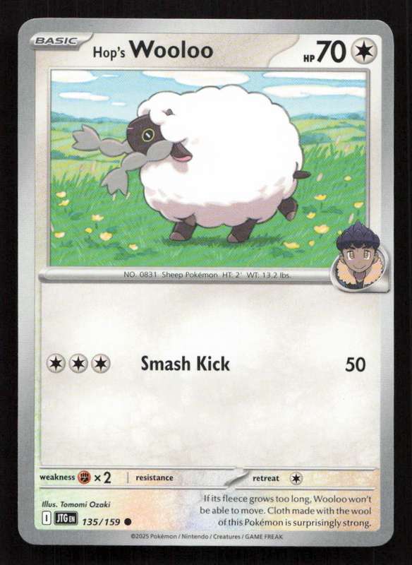 2025 Pokemon / Nintendo / Creatures / GAME FREAK Hop's Wooloo - SV09: Journey Together