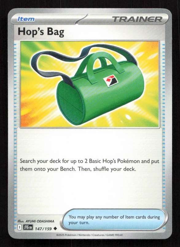 2025 Pokemon / Nintendo / Creatures / GAME FREAK Hop's Bag - SV09: Journey Together