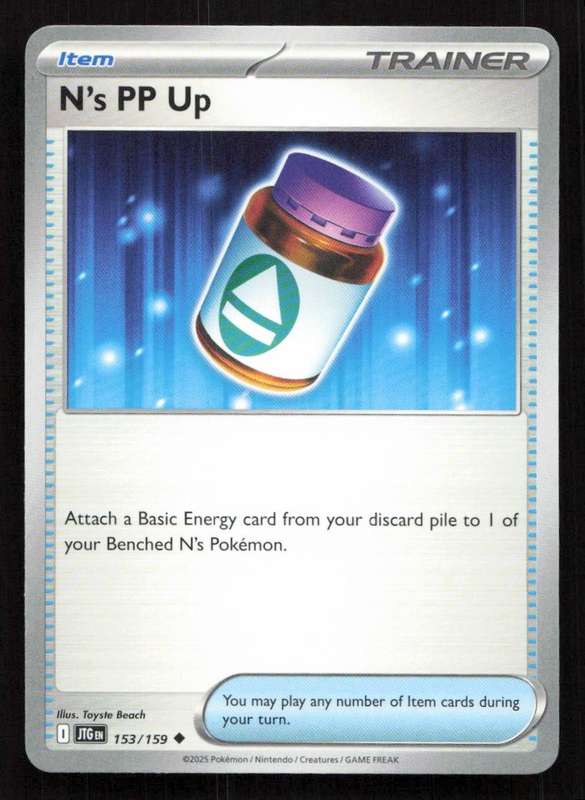 2025 Pokemon / Nintendo / Creatures / GAME FREAK N's PP Up - SV09: Journey Together