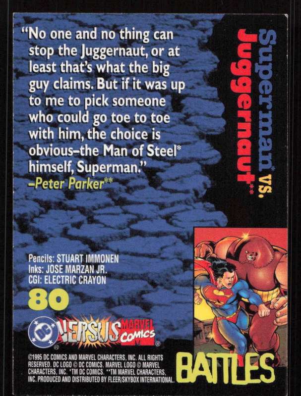 1995 DC VS Marvel Comics Superman / Juggernaut 80