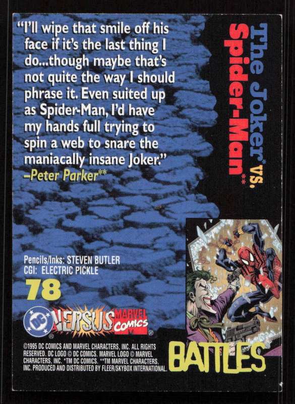 1995 DC VS Marvel Comics The Joker / Spider-Man 78