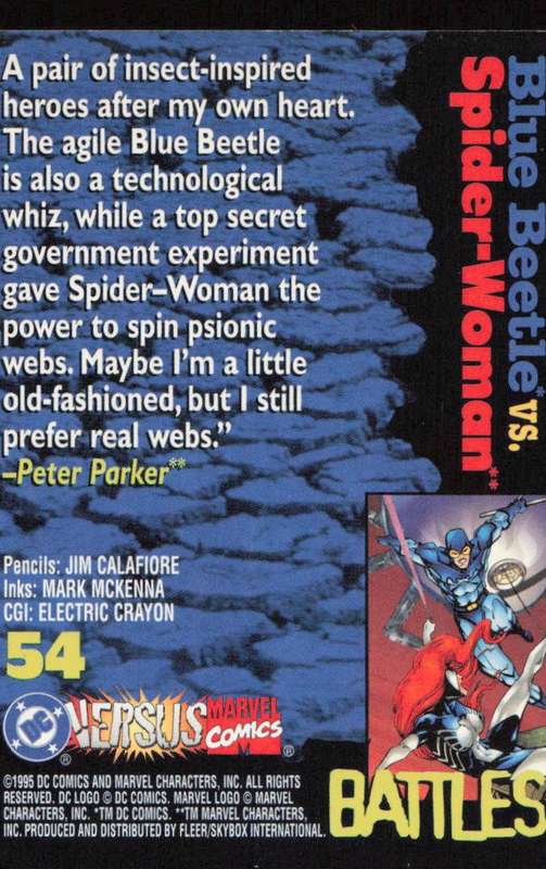 1995 DC VS Marvel Comics Blue Beetle / Spider-Woman 54