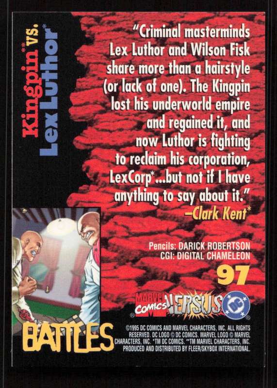 1995 Marvel Comics VS DC Kingpin / Lex Luthor 97