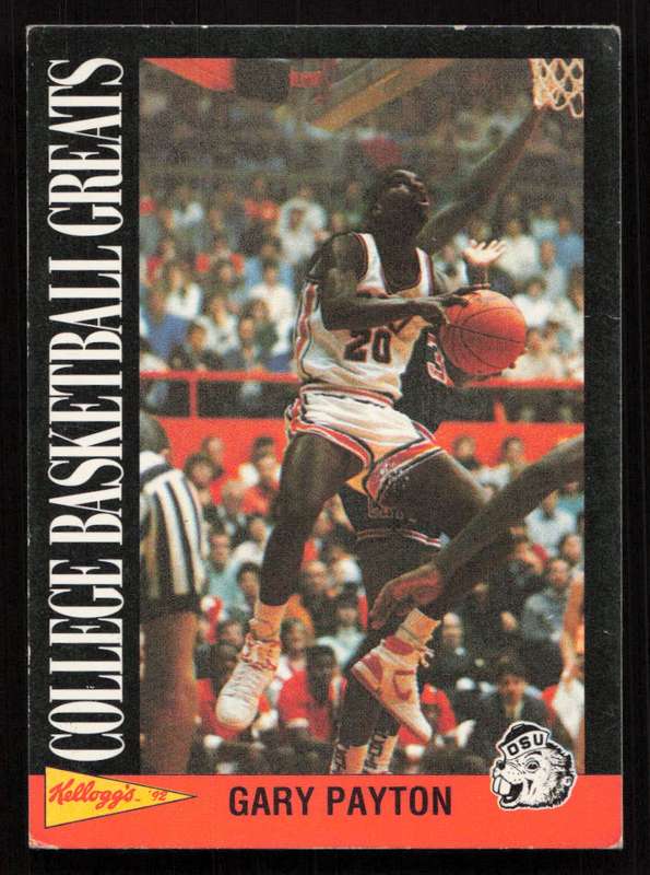 1992 Kellogg's Raisin Bran College Basketball Greats #18 Gary Payton