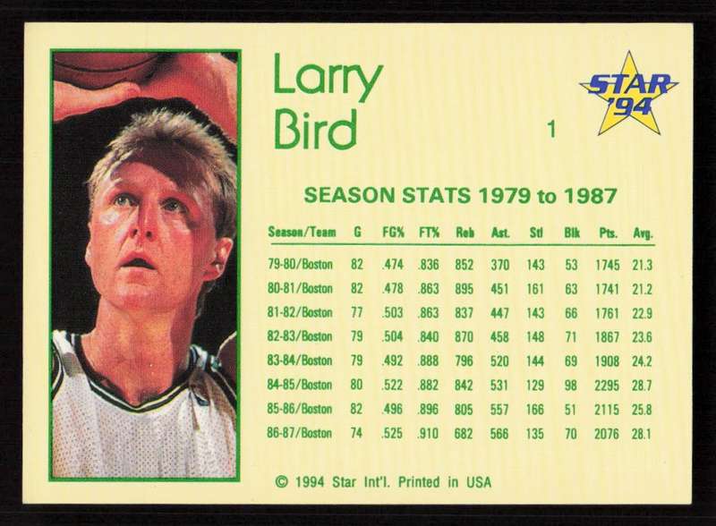 1993-94 Star #1 Larry Bird