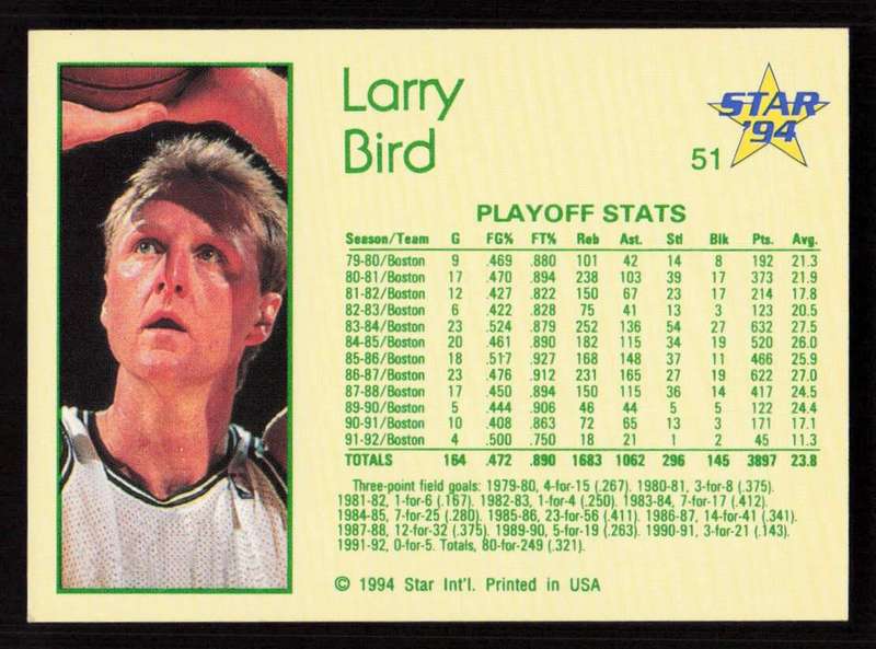 1993-94 Star #51 Larry Bird
