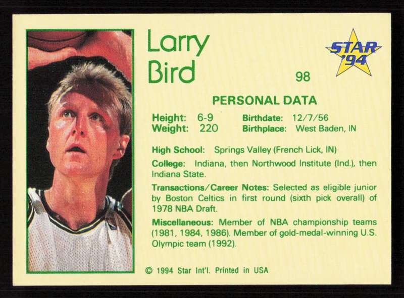 1993-94 Star #98 Larry Bird