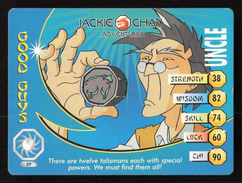 Jackie Chan Adventures - The Chan Clan Card 29 Uncle - Regular Card