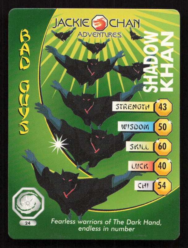 Jackie Chan Adventures - Demon Vortex Card 24 Shadow Khan - Regular Card