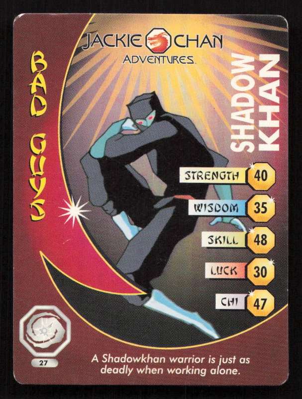 Jackie Chan Adventures - Demon Vortex Card 27 Shadow Khan - Regular Card